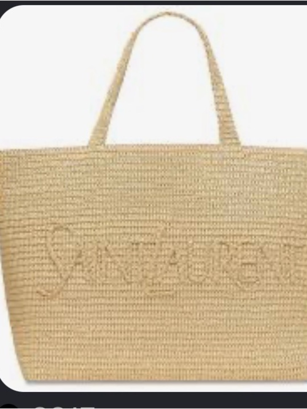 Woven Straw Tote Bag in Natural